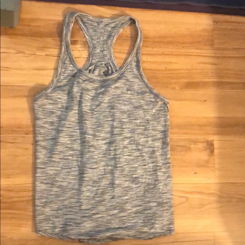 Lululemon grey and white tank size 4
